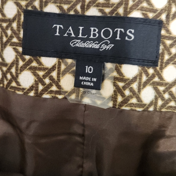 Talbots Brown Pleated Skirt Size 10 - Picture 5 of 8